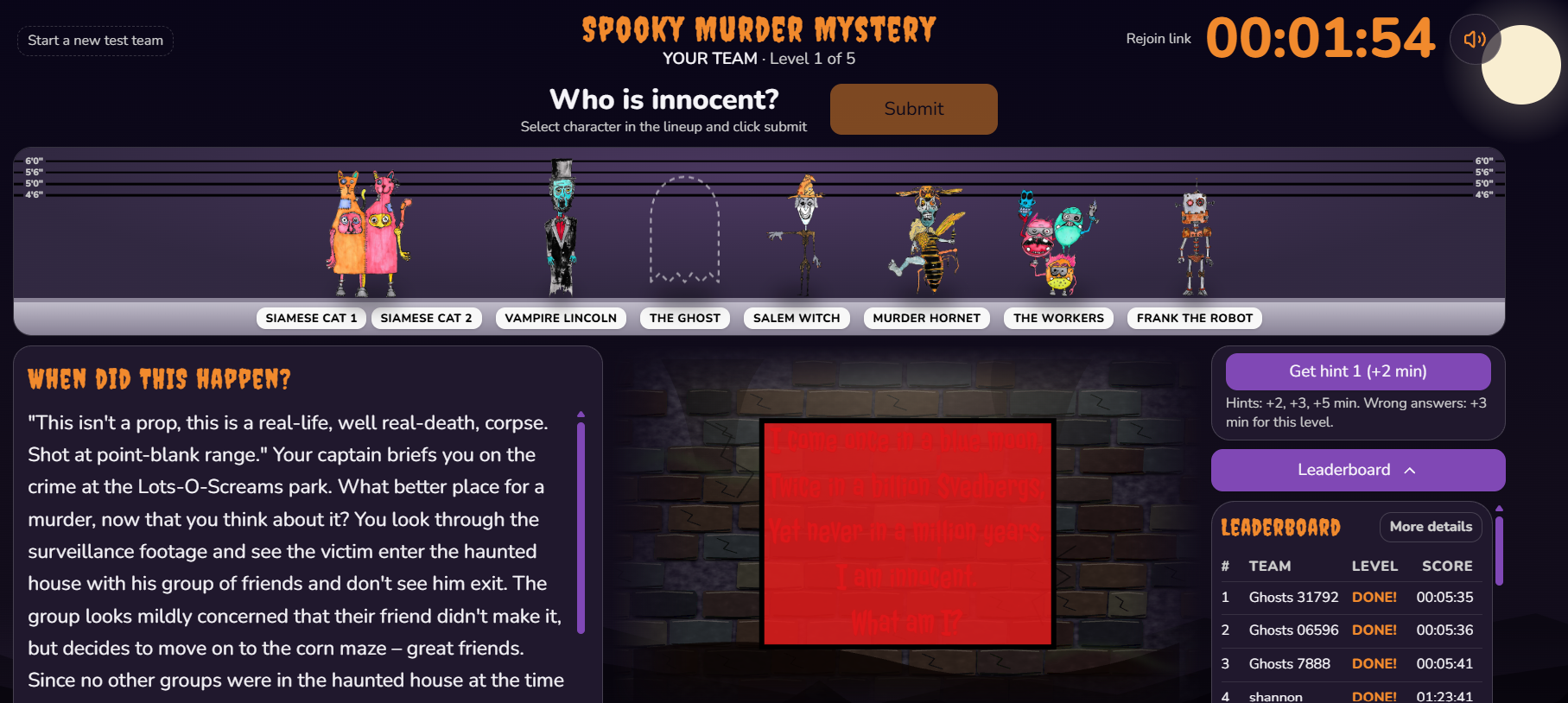 Spooky Murder Mystery